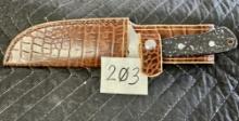 Exquisite Handcrafted Knife With Artisan Sheath Made By Retired Vietnam Veteran