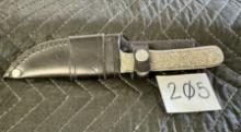 Exquisite Handcrafted Knife With Artisan Sheath Made By Retired Vietnam Veteran
