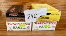3 Boxes 40 Smith & Wesson - PMC, Winchester & UMC