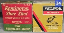 Vintage Remington & Federal 12 ga (Advertising) 2 Boxes