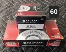 Federal 40 S&W 180 grain FMJ 2 boxes of 50 cartridges