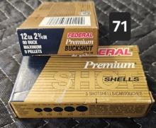 Federal Premium 5 shotshells 12ga 2-3/4" 00/buck 2 boxes