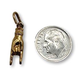 14K Gold Hand Charm