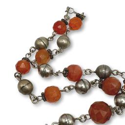 Artisan Agate and Silver Alloy Necklace