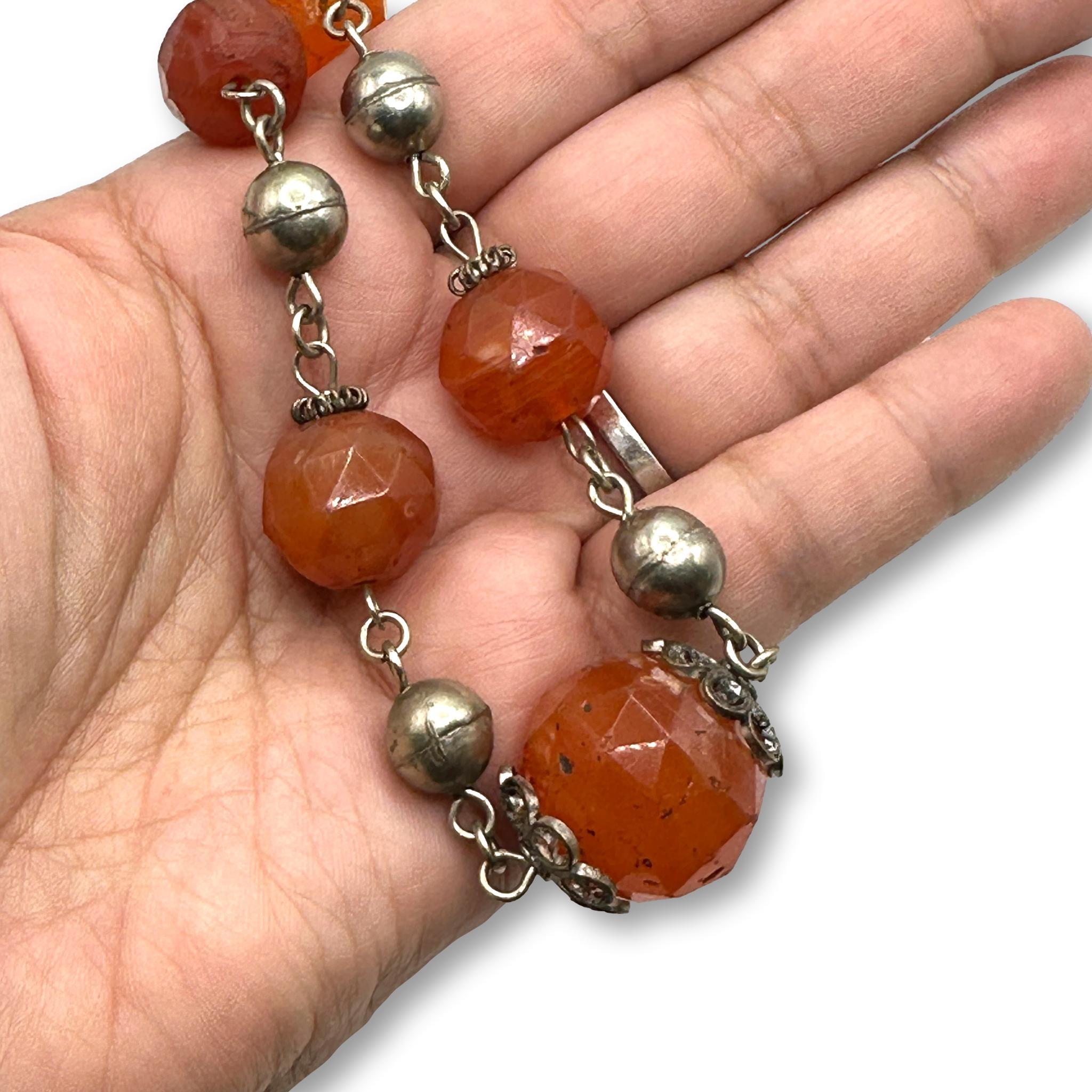 Artisan Agate and Silver Alloy Necklace