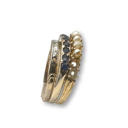 Trio of Stackable 14K Gold Rings