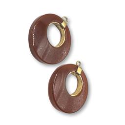 Agate Disc Earrings