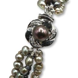 Lustrous Freshwater Pearl Necklace with 14K Gold Clasp