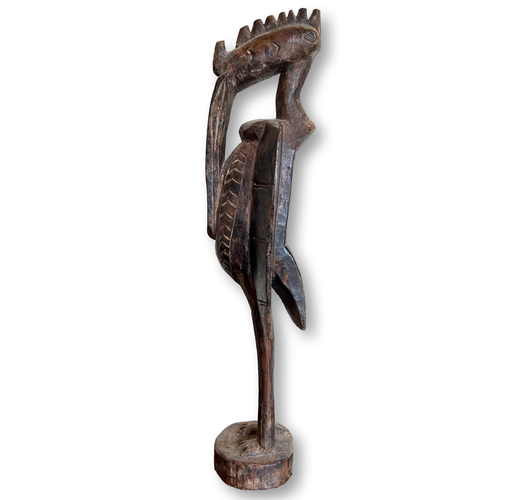 African Senufo Wood Bird Sculpture
