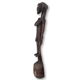 Large Female African Hand Carved Tribal Figure -  43" Tall