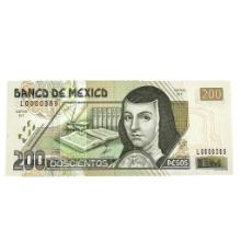 2000 Mexico 200 Pesos Banknote Series BT Uncirculated L0000389