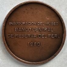 1980 Inauguration of the Central Reserve Bank of Peru Museum Bronze Token