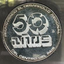 1995 Mexico Central Bank 50 Year Commemorative Coin