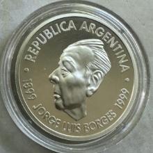 Argentina 100th Anniversary of Birth of Jorge Luis Borges 0.900 Silver 25 Grams