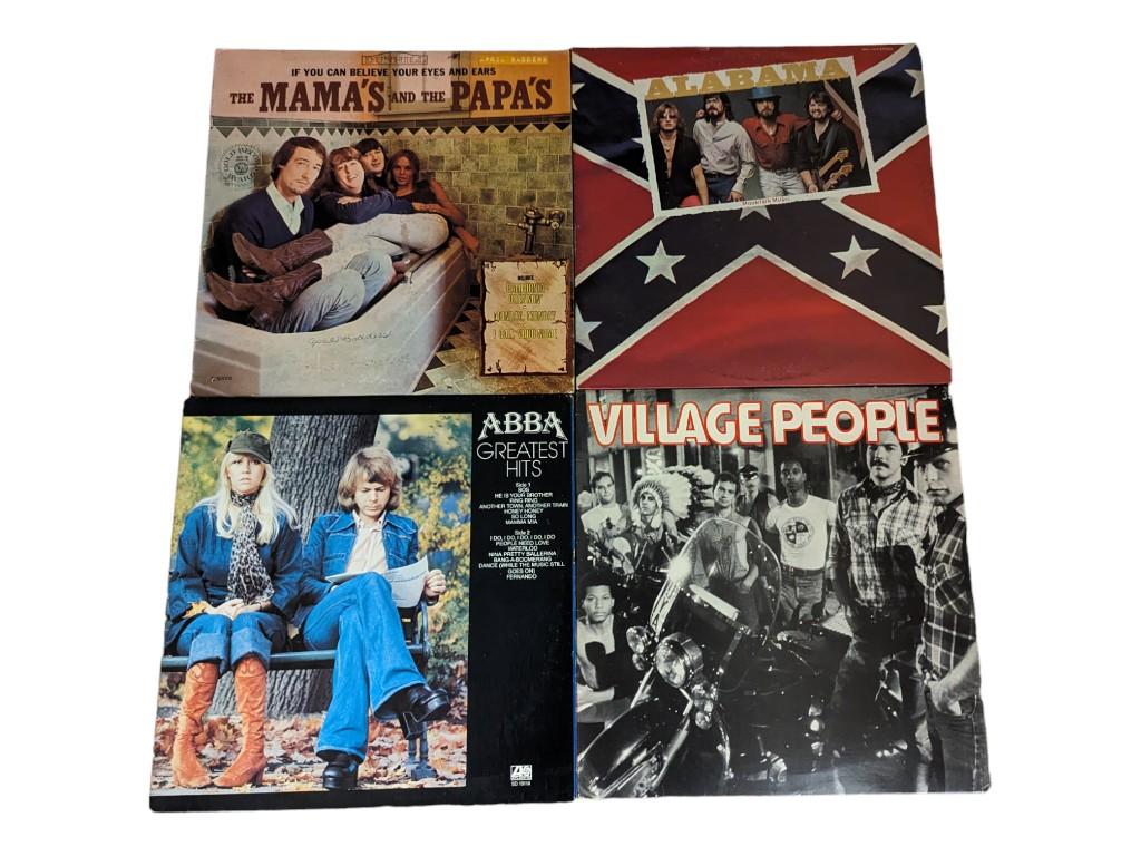 Lot of 4 Records - ABBA, Alabama, The Mama's and the Papa's, etc.