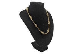 Sarah Coventry Twirling Pearl Necklace Goldtone links with faux pearl