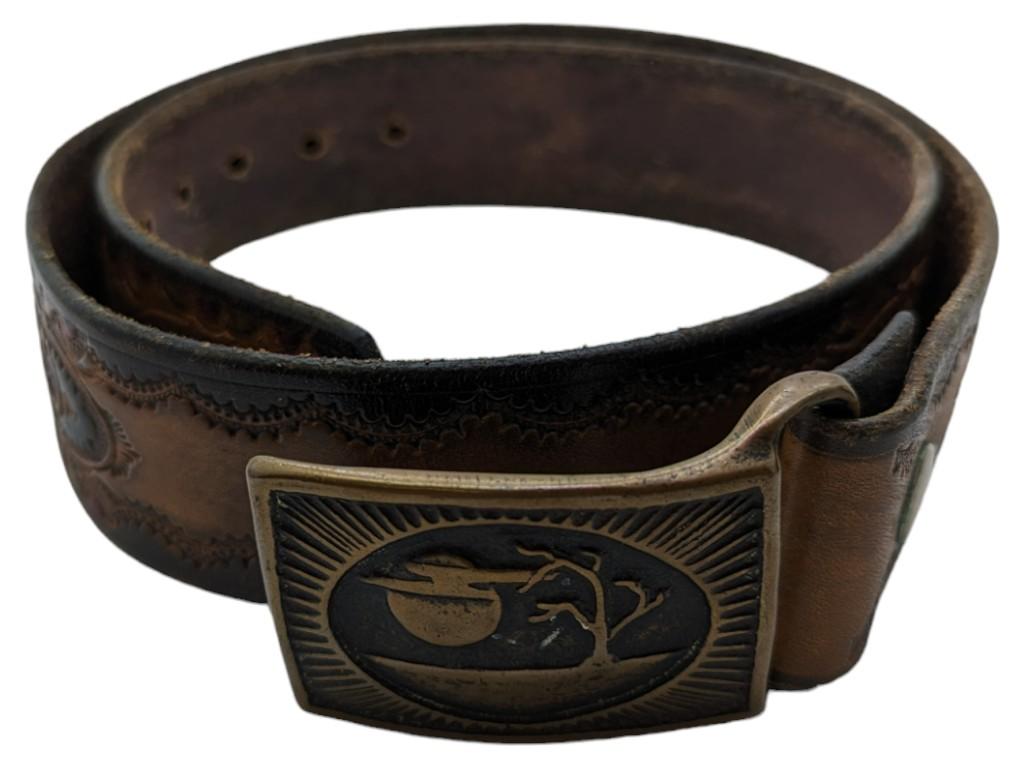 Dark Brown La Luna Men's Belt with Buckle