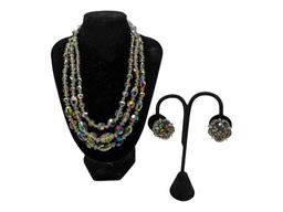 Rainbow Glass Beaded Jewelry Set - Necklaces & Earrings