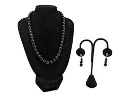 Black Jewelry Set - Necklace & Earrings