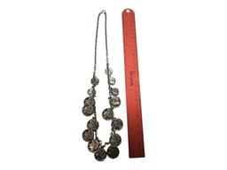 Ladies Silver Coin Necklace - Appears to be replica - Greek Coins