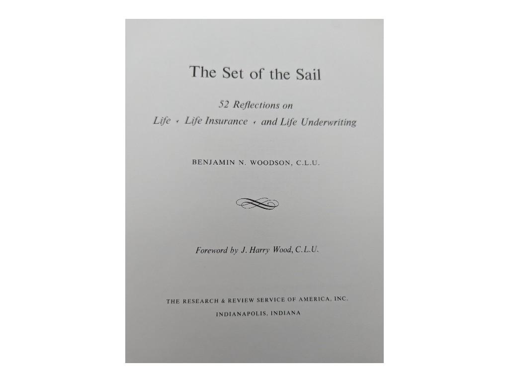 "The Set of the Sail" by B. N. Woodson, C.L.U. 1964