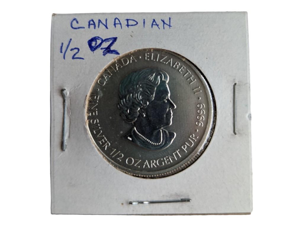 1/2 Ounce Silver - 2015 Canadian 2 Dollar Coin