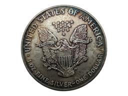 2002 American Silver Eagle Dollar - TONED!