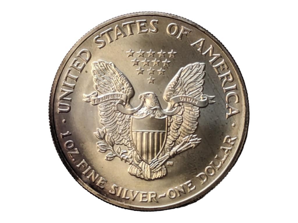 2003 American Silver Eagle Dollar - TONED!