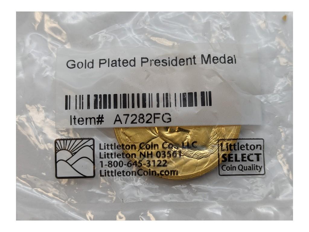 Gold Plated George W Bush Medal
