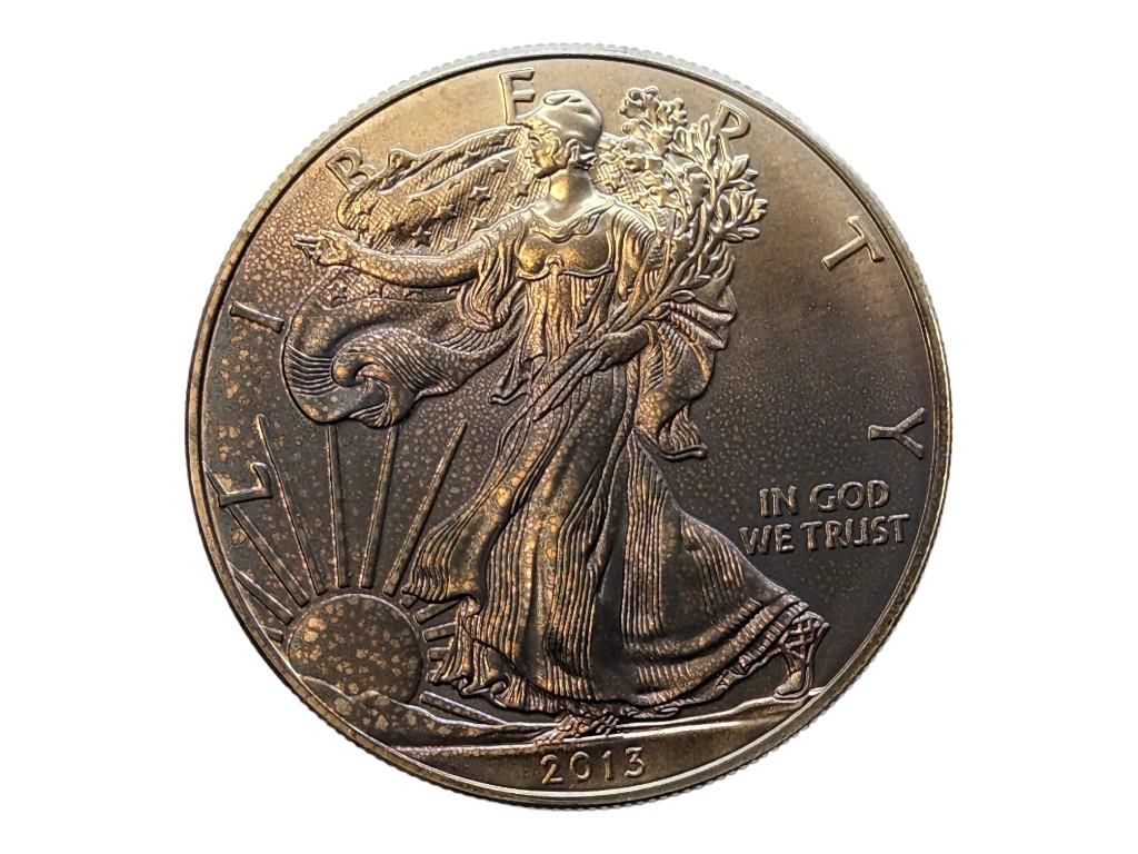 FEATURE 2013 American Silver Eagle Dollar - TONED