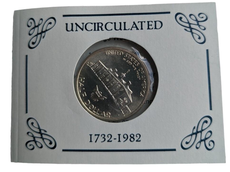 1982 Uncirculated Silver Commemorative George Washington Half Dollar