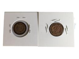 Lot of 2 Indian Head Pennies - 1900 & 1901