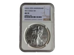 2011 Eagle Dollar MS 70 - 25th Anniversary