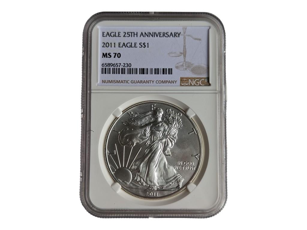 2011 Eagle Dollar MS 70 - 25th Anniversary