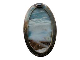 Sterling Silver Ocean Picture Stone Pendant