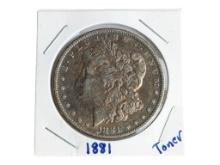 1881 Morgan Silver Dollar - TONED