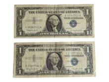 Lot of 2 1957-B Silver Certificate