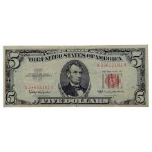 1963 $5 Note - Red Seal