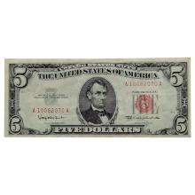 1963 $5 Note - Red Seal