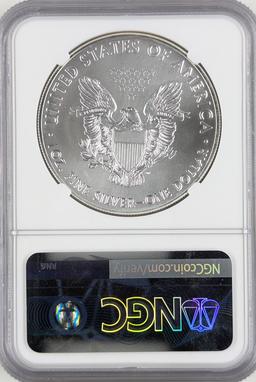 NGC 2017 MS69 American Silver Eagle Dollar