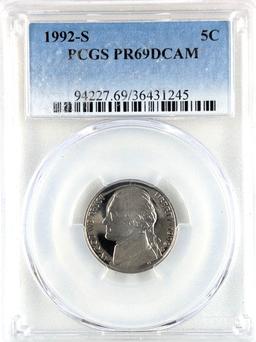 PCGS 1992-S PR69 DCAM Jefferson Nickel - Proof