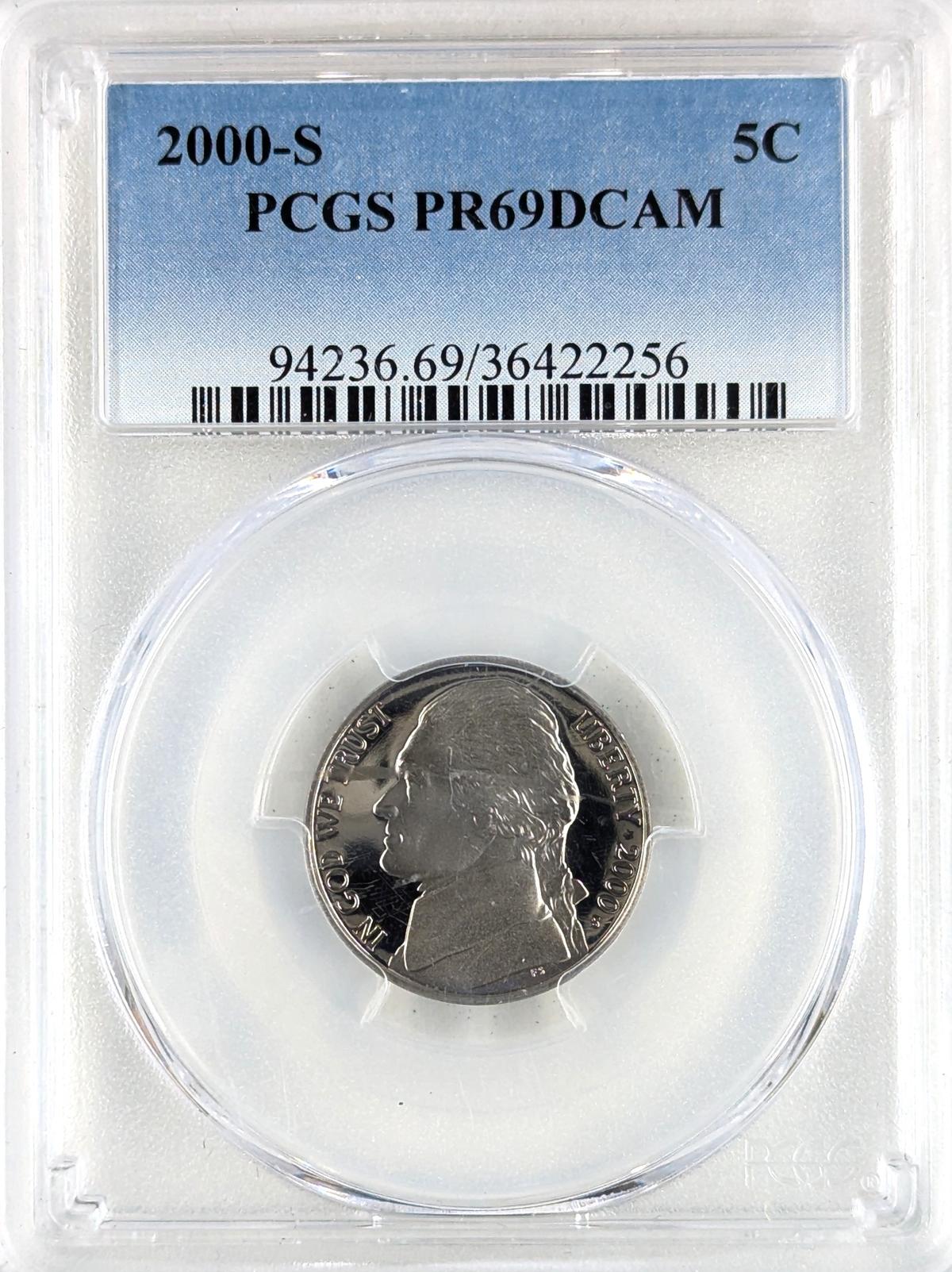 PCGS 2000-S PR69 DCAM Jefferson Nickel - Proof