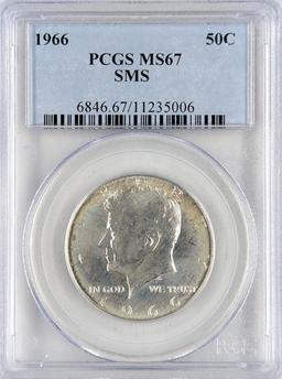 PCGS 1966 MS67 SMS Silver John F Kennedy Half Dollar