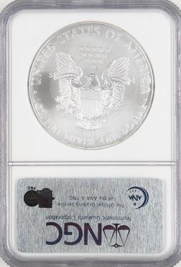 NGC 2008 American Silver Eagle Dollar - GEM Uncirculated - Early Release