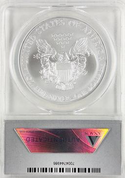 ANACS 2012-S MS70 American Silver Eagle Dollar - San Francisco Mint First Day of Issue
