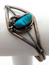 Sterling Silver Turquoise Ladies Cuff Bracelet