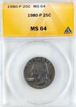 ANACS 1980-P MS64 Washington Quarter