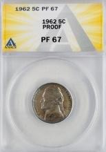 ANACS 1962 PF67 Jefferson Nickel - Proof