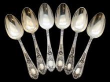 Lot of 6 Sterling Silver Fontaine by International Vintage Dinner Spoons - 1lb 1oz