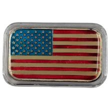 1 Ounce Fine .999 Silver Bar - Flag